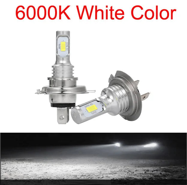 2Pcs H7 H4 LED Car Headlight H11 H8 H9 H1 H3 Car Fog Light Bulbs 9005 9006 Hb3 Hb4 Auto Driving Running Lamps 80W 12V 24V White