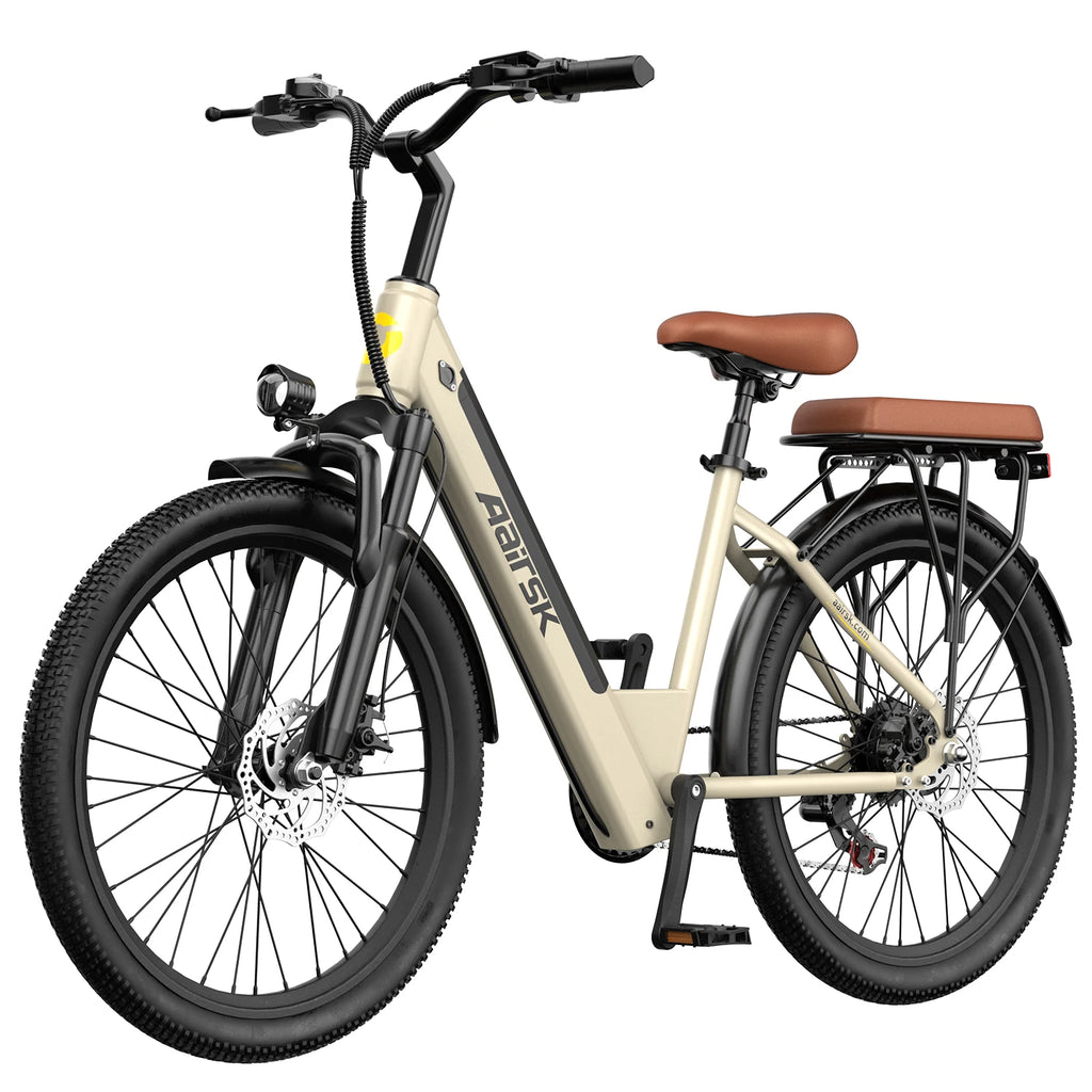 Aairsk EU Free Delivery 250W 36V 13AH Lithium Battery Step Through Removable Battery Electric Bike 26 Inches Tire City EBike