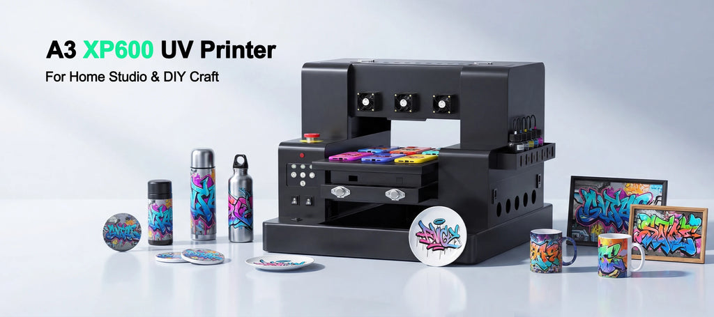 For Epson XP600 A3 UV Printer with XP600 Printhead UV Flatbed Printer A3 UV Sticker Printer For Bottle Case Acrylic Glass Print