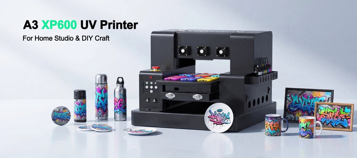 For Epson XP600 A3 UV Printer with XP600 Printhead UV Flatbed Printer A3 UV Sticker Printer For Bottle Case Acrylic Glass Print