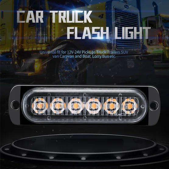 2pcs 12V-24V Fog Lights LED Work Light Flood Light Off-Road Car External Lights White 6 SMD LED Indicator Light Tail Rear Lamps