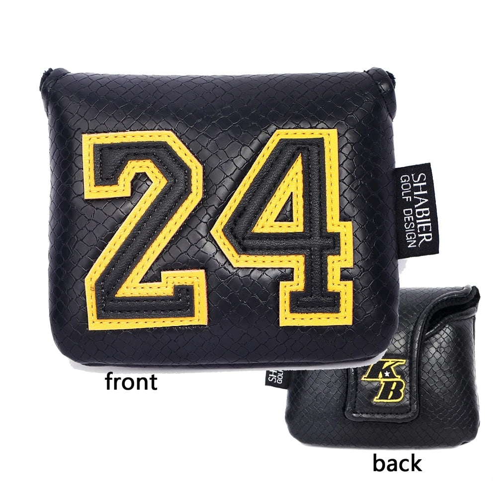 Black PU Leather Magnetic Closure BBQ Design Golf Mallet Putter Headcover Covers