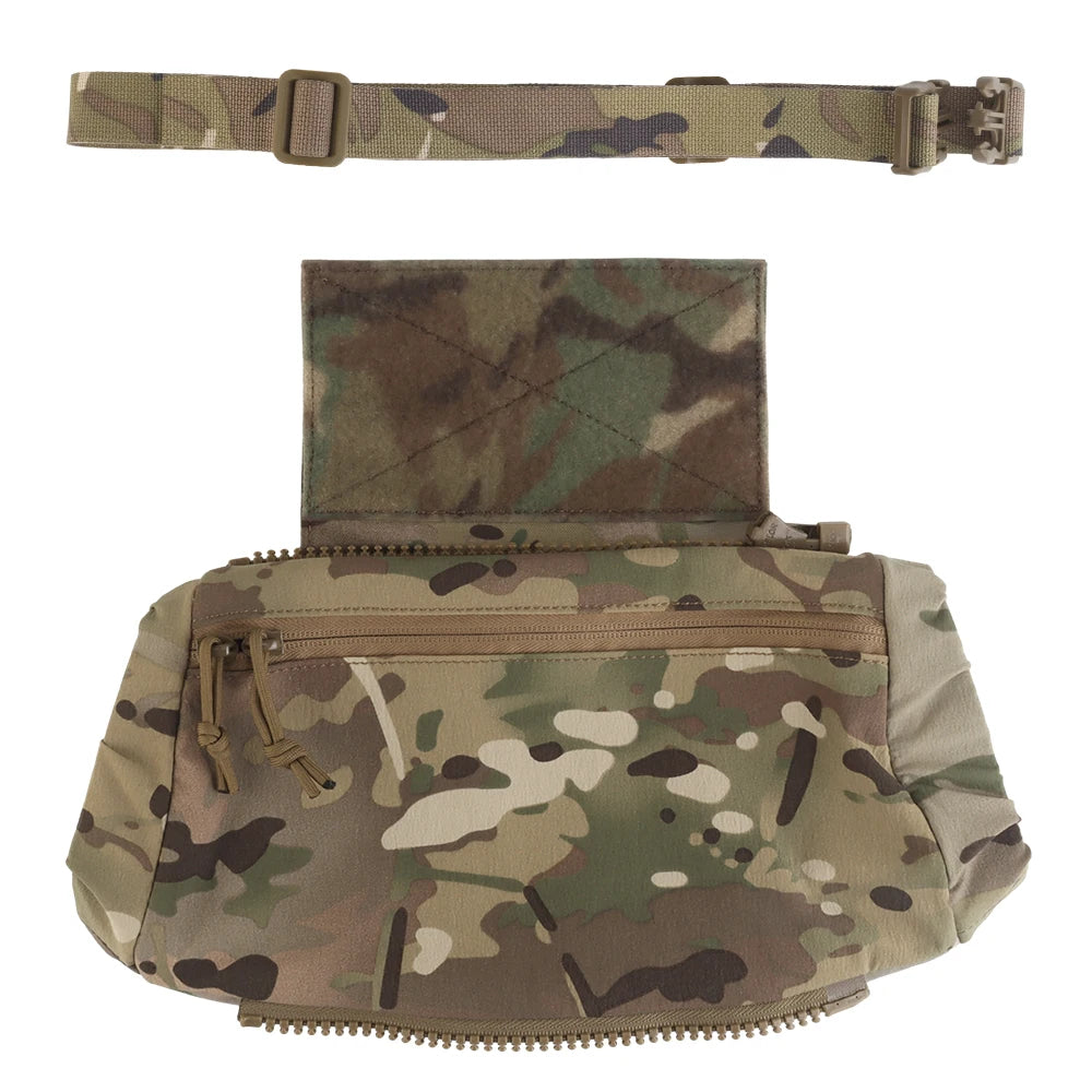Tactical Multifunctional Hand Warm Drop Bag Muff Hand Warmer Pouch Stowable Fanny Pack for Winter Airsoft Hunting Camping
