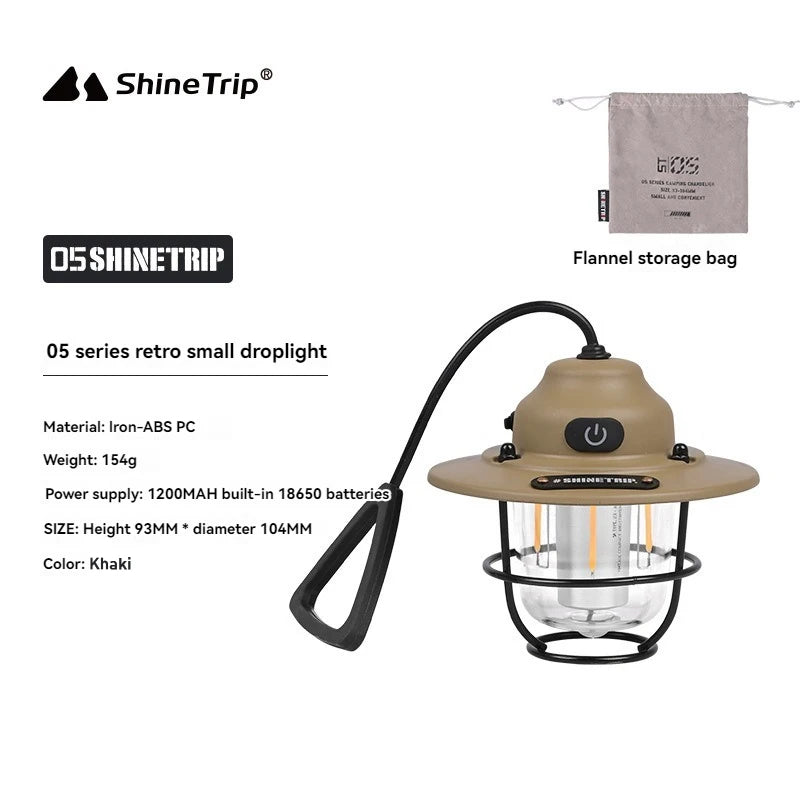 USB Rechargeable LED Camping Lantern Small Drop Light - Portable Campsite Atmosphere Lamp for Hanging Tent & Outdoor Activities