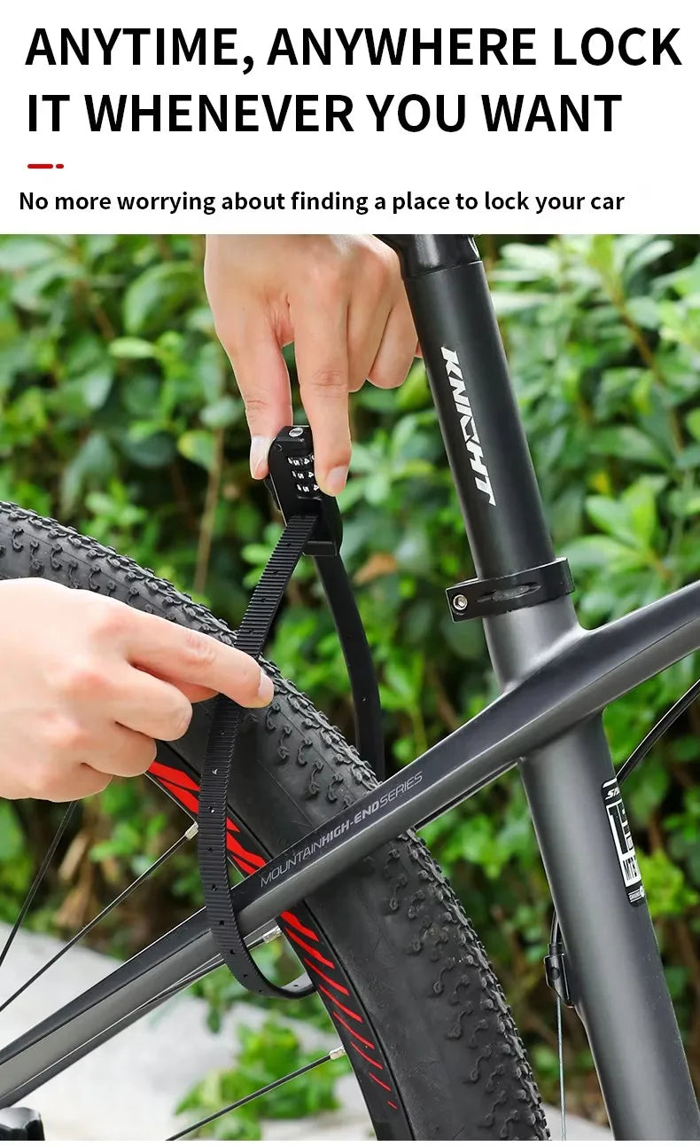 Bicycle Cable Tie Lock Anti-Theft Lock Road Bike Mountain Bike Bicycle Combination Lock Electric Bike Bicycle Helmet Combination