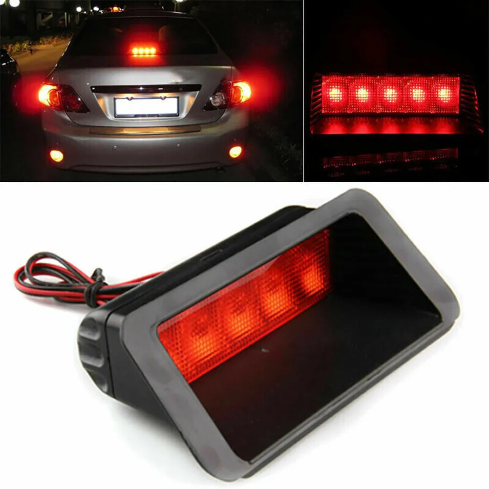 Universal 5 LED Brake Lights DC 12V High Mount Rear Third Tail Stop Lamp Car Accessories DRL Fog Lamp Signal Third Brake Lamp