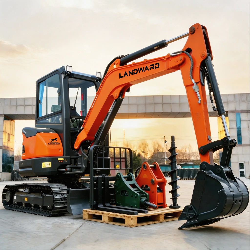 3.5 Ton Mini Excavator Hydraulic Pilot Controls Kubota Engine 2 Ton High-Efficiency Home Mini Digger 1.8T Farm Bagger Customized