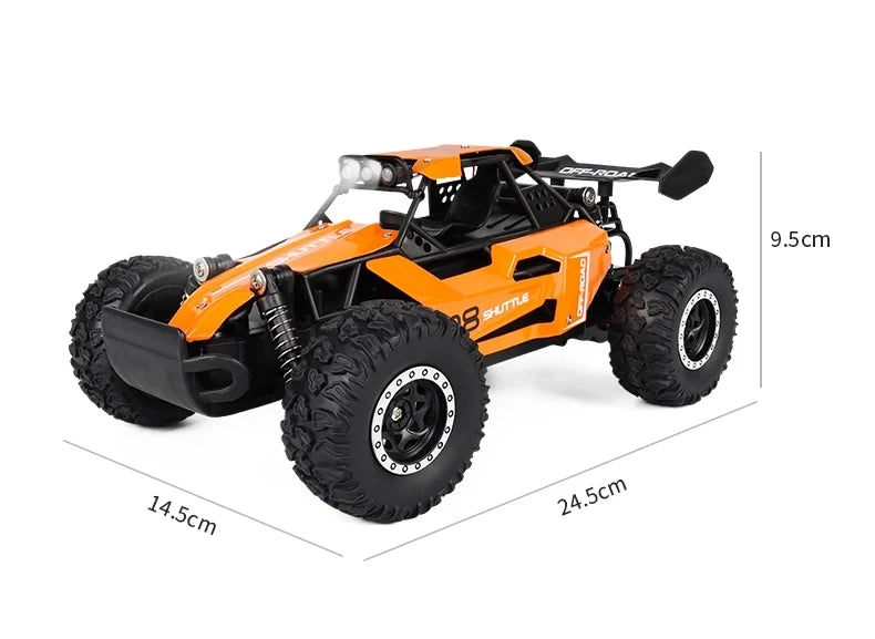Oike Remote Control Car RC Drift Racing Vehicle Off Road Alloy 2.4G Radio High-Speed Trucks With LED Light Climbing Gift Kid Toy
