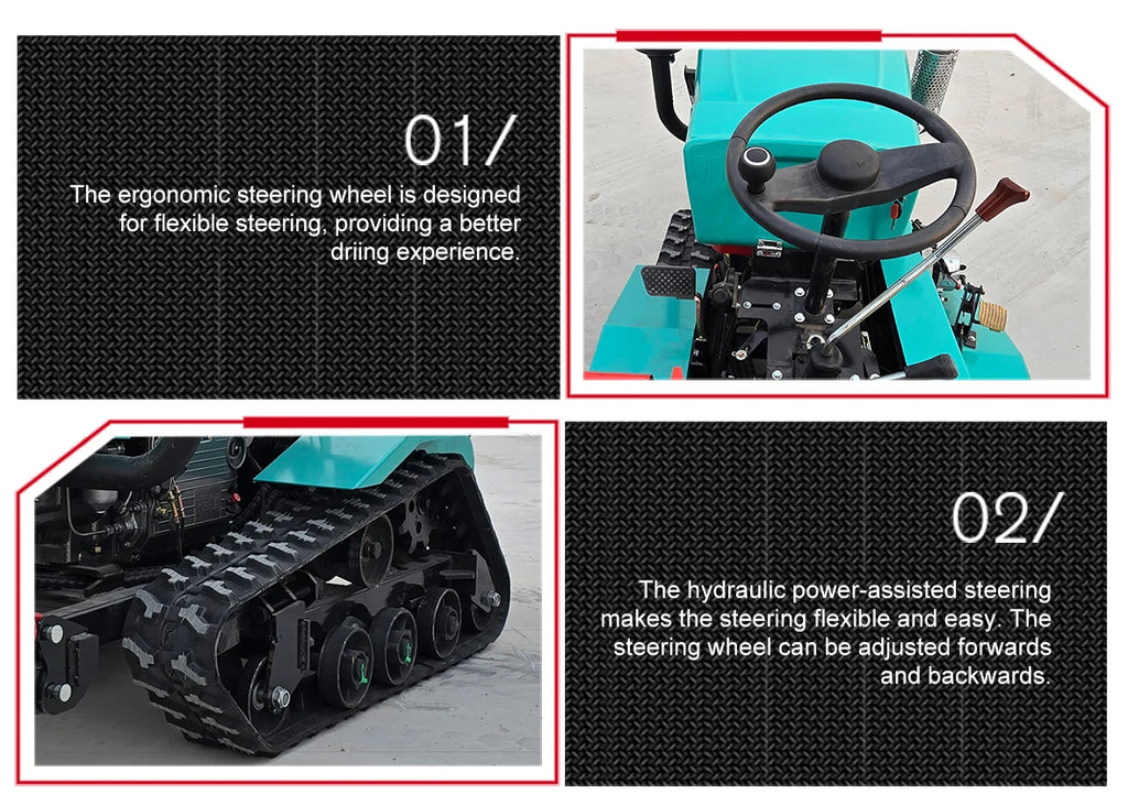 35HP Diesel Crawler Tractor EPA Approved Garden Cultivator With Excavator Parts For Farm & Orchard