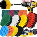  Electric Cleaning Brush Set, Electric Drill Brush Head, Car Cleaning Sponge Soft Brush, Car Wash Hard Brush, Bathroom Brush