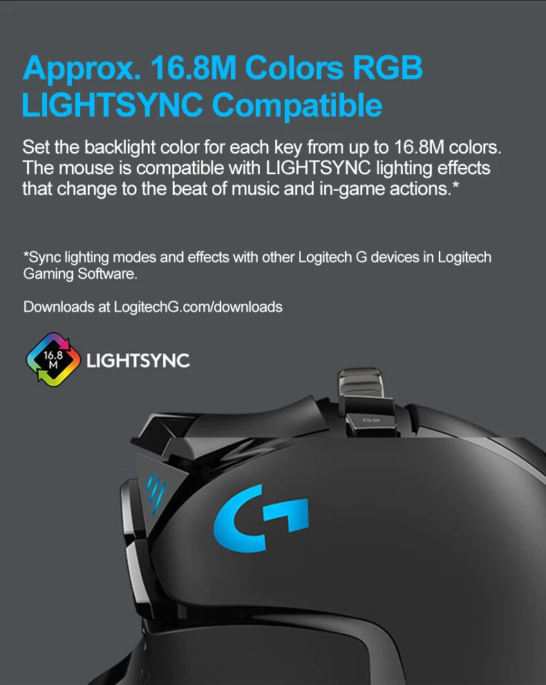 New Logitech G502 HERO Wired Mouse Pink Gaming Mouse 25600DPI Esports Mouse RGB Nebula Series
