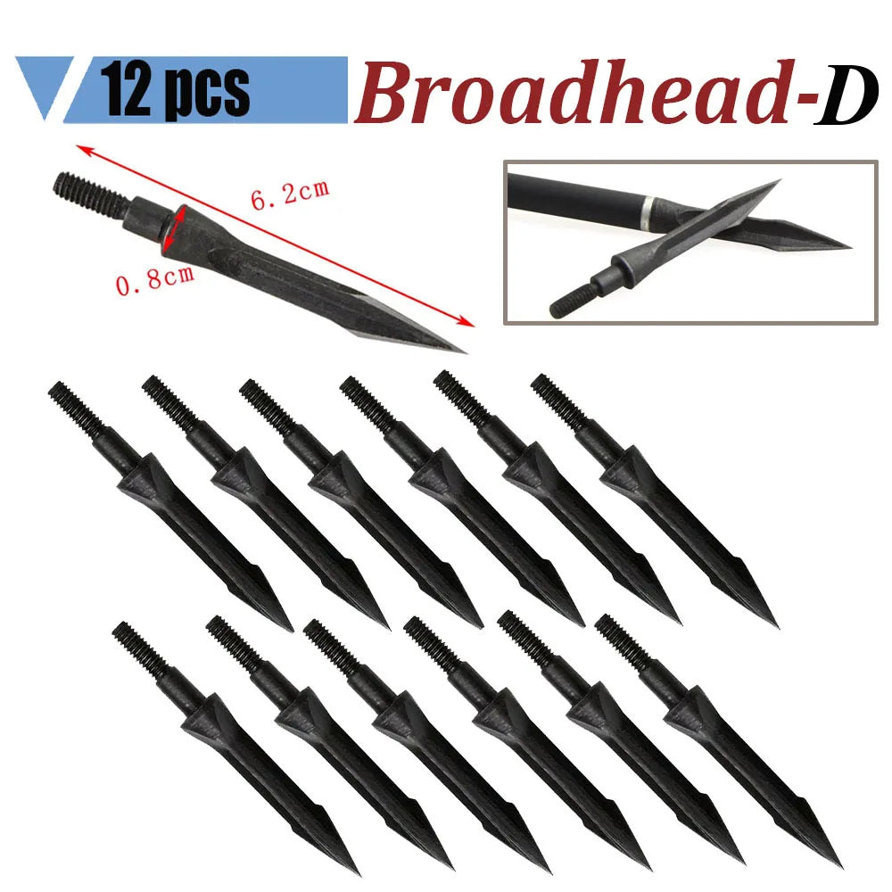 120grain Hunting Broadheads Arrowheads Points Tip for Carbon Arrows for Compound Bow Longbow Archery Outdoor Hunting Shooting