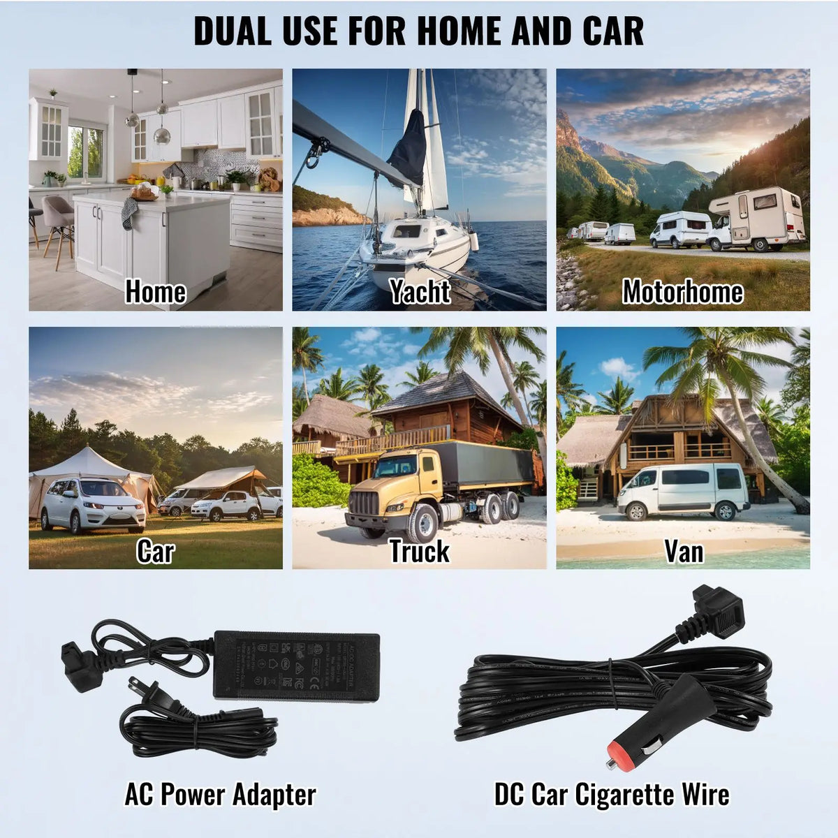 "12V Portable Car Fridge Freezer 25L/26.4QT EU Plug EU Type Adjustable Temp"