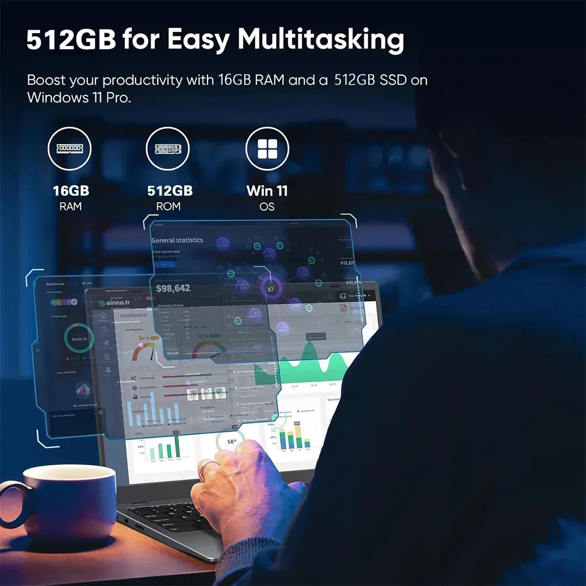 2026 New 14.1" intel Core i9-10980HK laptop 16GB RAM 1/2TB SSD Portable laptops Windows 11 Pro Office Gaming Notebook computer