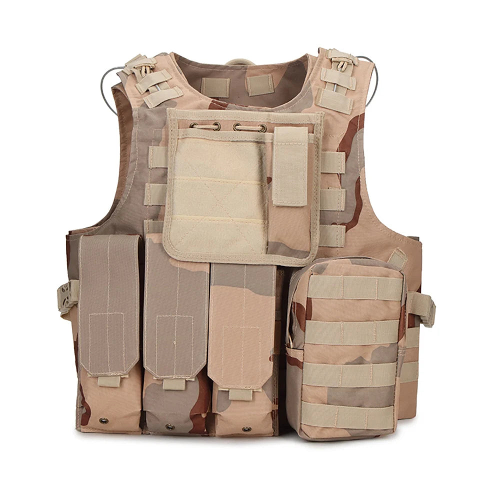 FX Camouflage Hunting Military Tactical Vest, Wargame Body Molle Armor, CS SWAT Team, Outdoor Jungle Equipment