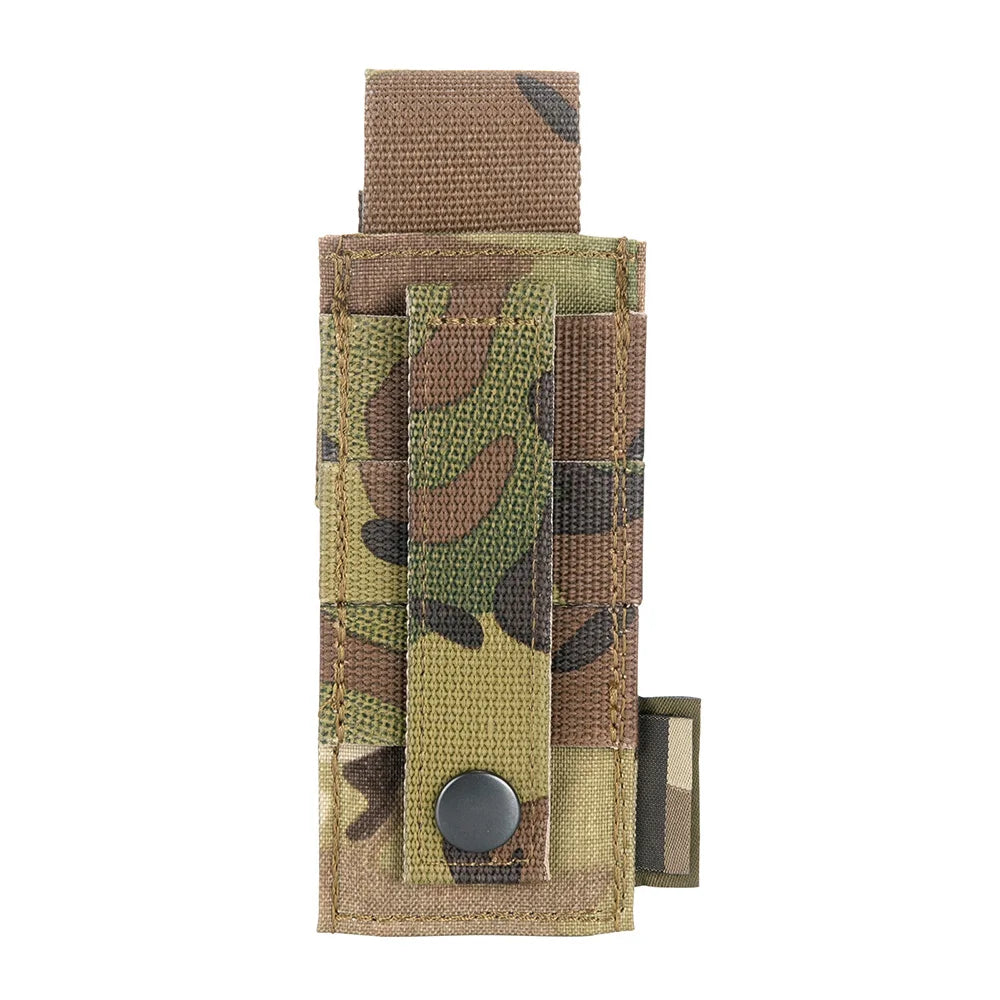 Airsoft Molle Pistol Pouch Tactical Single Magazine Pouch Flashlight Pouches 9mm Mag Bag Holder Bag Universal  Hunting Accessor