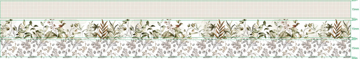 2023 NEW 1PC 10M Decor More Neutral Leaves Grid Washi Tape Set for Scrapbooking Journaling Adhesive Masking Tape Cute Stationery