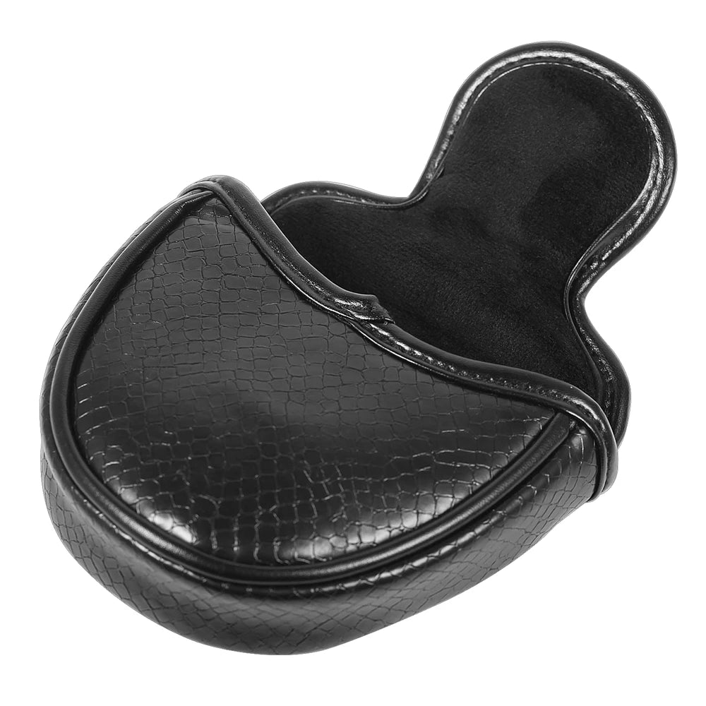Black PU Leather Magnetic Closure BBQ Design Golf Mallet Putter Headcover Covers