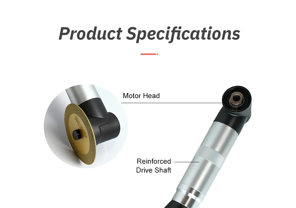 Tungfull 90-Degree Elbow Die Grinder Mold Polisher 550W Multi-Functiont Rotary Tool for Metal Grinding, Wood Carving, Polishing