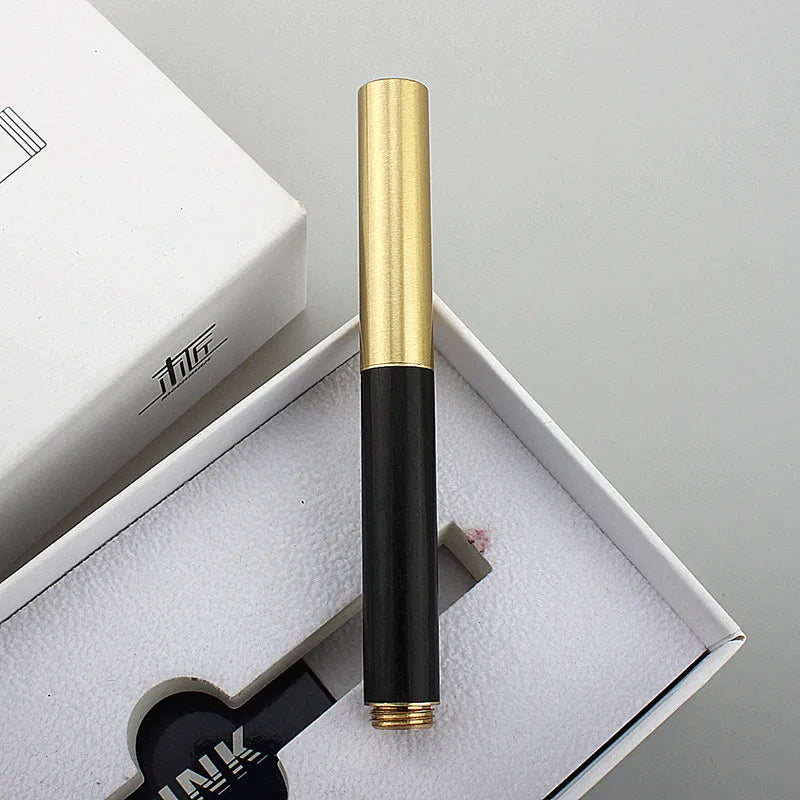 Exquisitely Designed Portable Pocket Vintage Mini Lipstick Pen Brass Solid Wood Materials Stationery Gifts Office Supplies