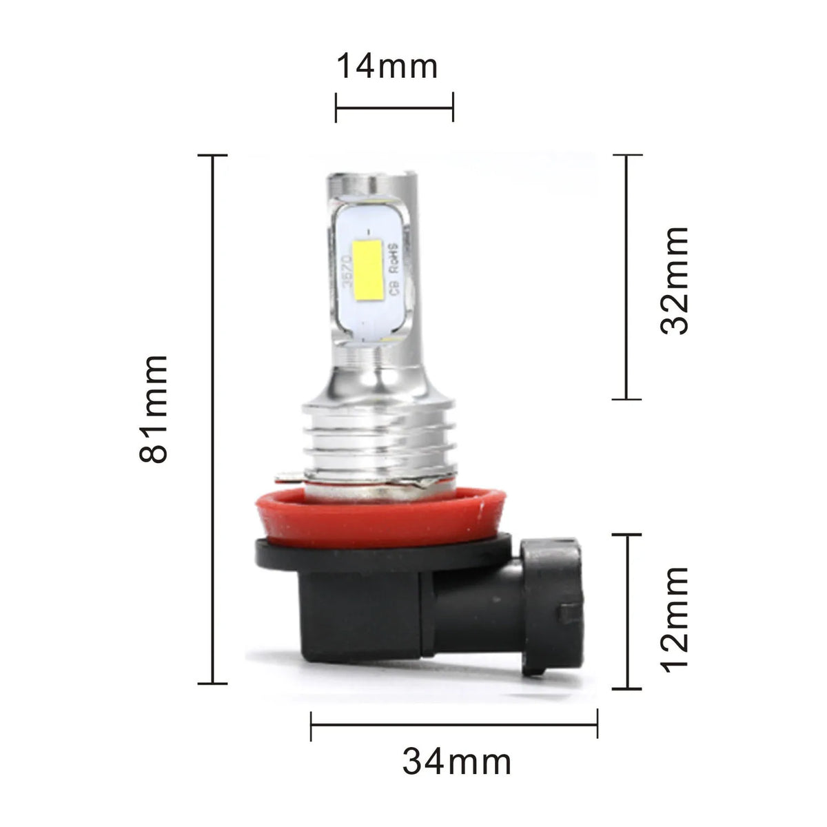 2Pcs H7 H4 LED Car Headlight H11 H8 H9 H1 H3 Car Fog Light Bulbs 9005 9006 Hb3 Hb4 Auto Driving Running Lamps 80W 12V 24V White