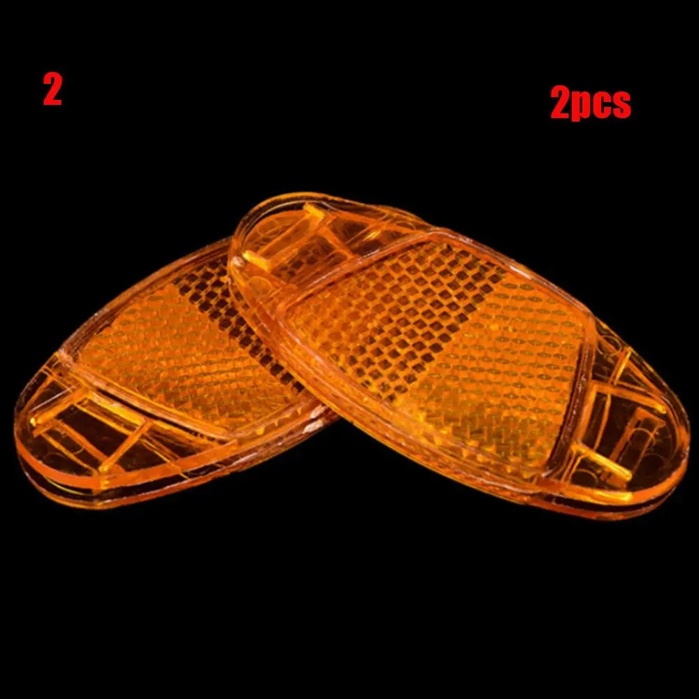 2Pcs High Quality Bike Spoke Reflector Oval&Round Plastic Flashing Night Reflectors Safety Warning Light Wheel Rim Reflective