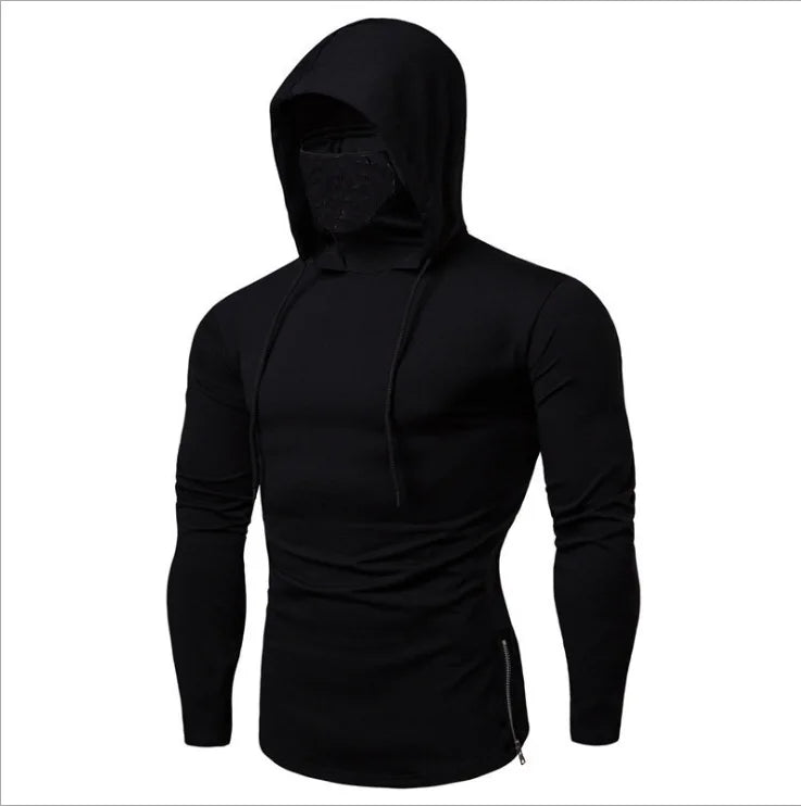 2026 Men Solid Color Hoodies Autumn Leisure Fitness Sweatshirt Men's Thin Sweater Hooded Long-Sleeved Hoodie M-5XL