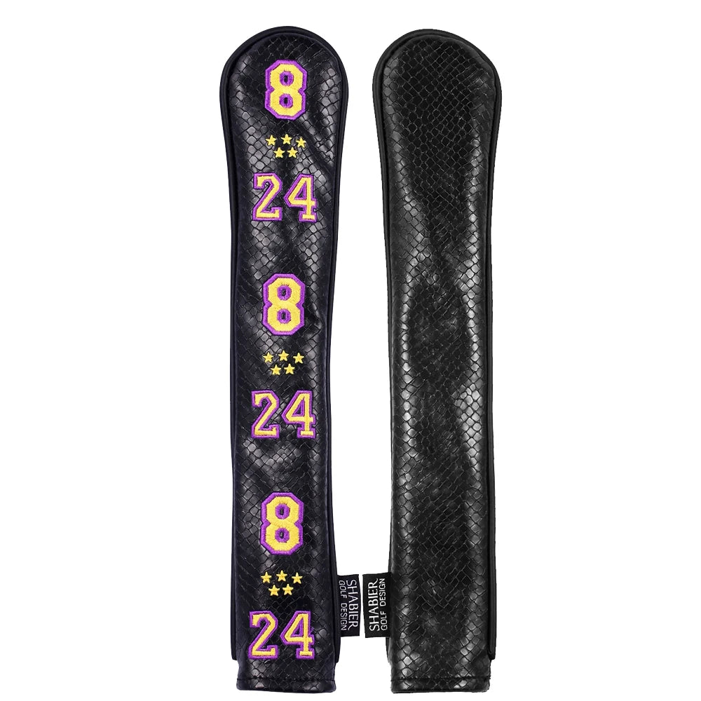 Black PU Leather Magnetic Closure BBQ Design Golf Mallet Putter Headcover Covers