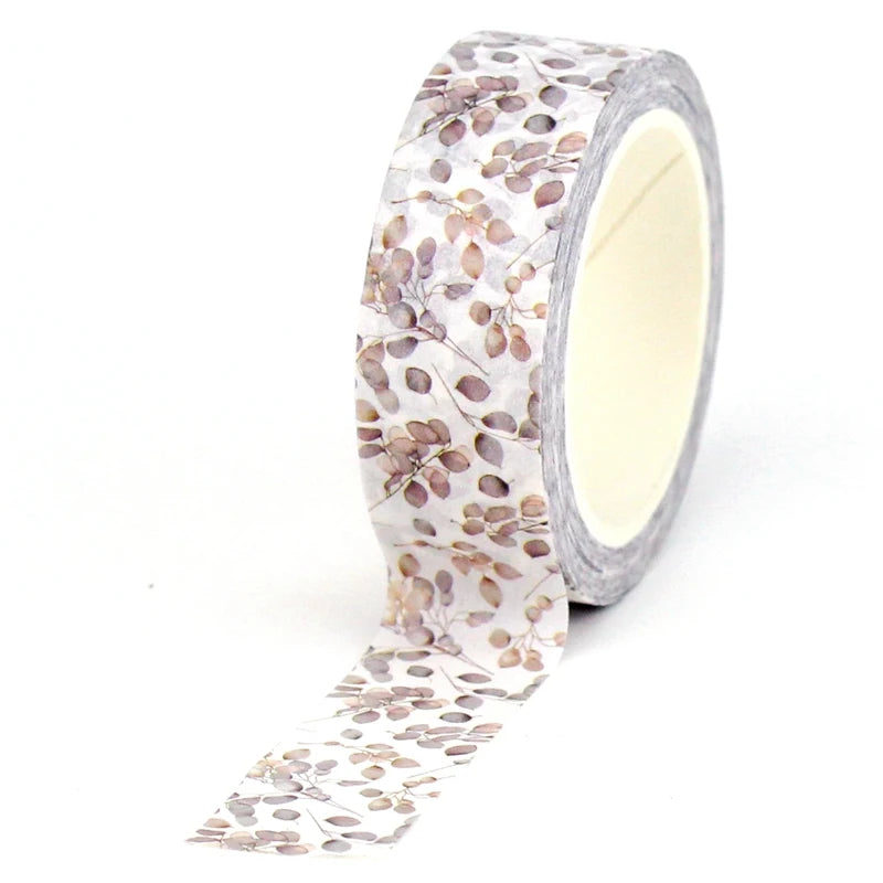 2023 NEW 1PC 10M Decor More Neutral Leaves Grid Washi Tape Set for Scrapbooking Journaling Adhesive Masking Tape Cute Stationery