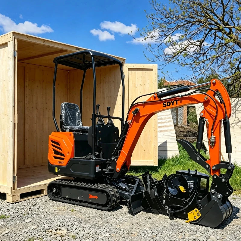 1.8ton Mini Excavator Wide Working Range Low Vibration Long Service Life For Small Commercial Construction Projects Customized