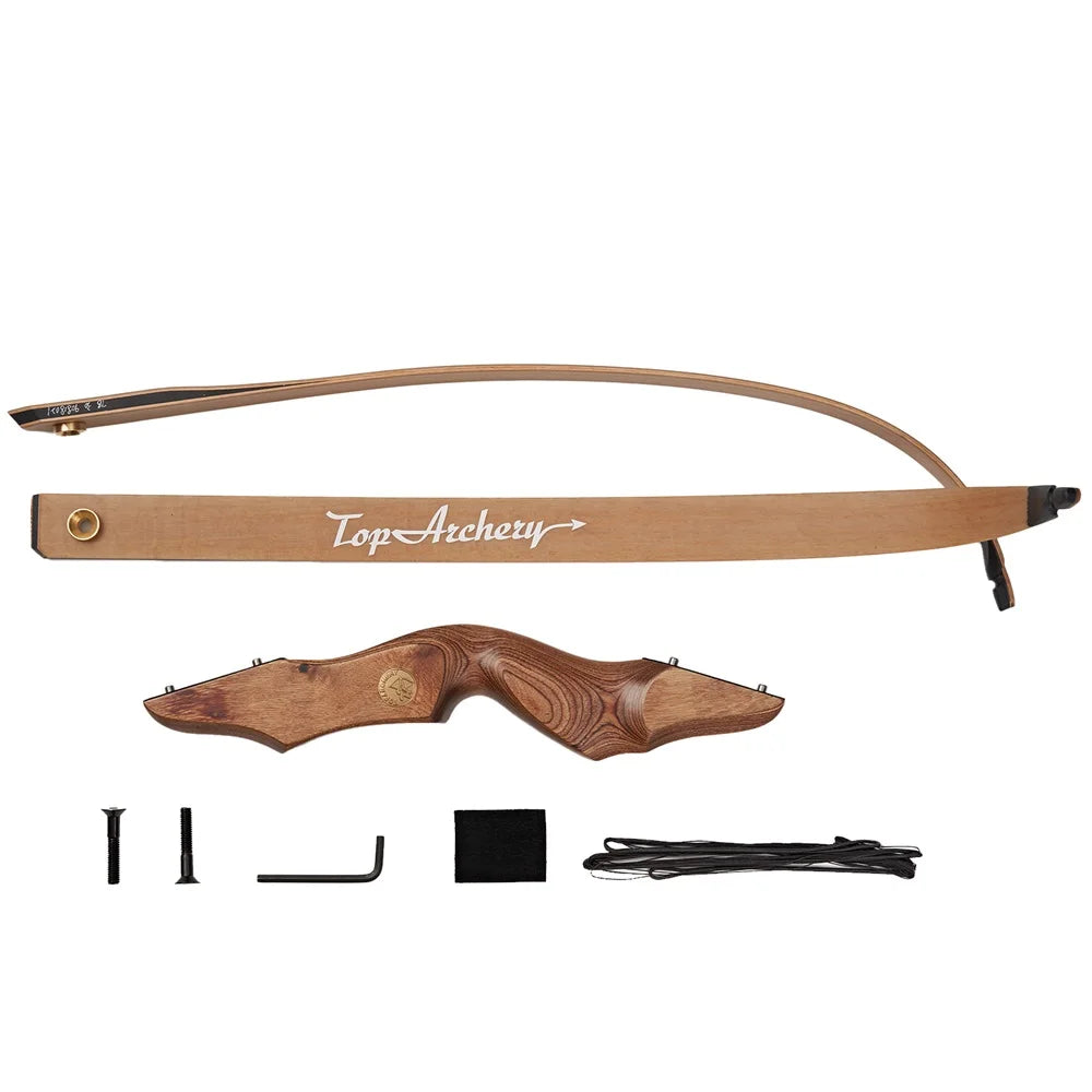 Toparchery Handmade Wood Recurve Bow 30-50lbs Split Takedown Hand for Outdoor  Target Sports Hunting Accessories