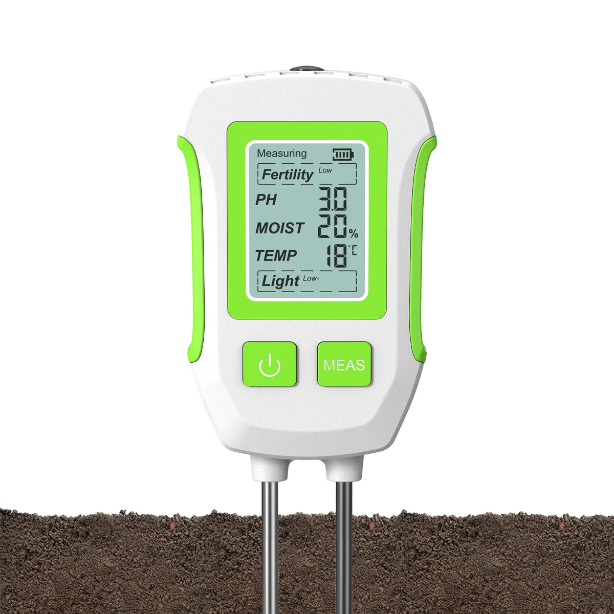 3 in 1 Digital LCD Soil Tester PH/Moisture/Temperature High Accuracy Soil Meter with Backlight for House Plants Garden Lawn Farm