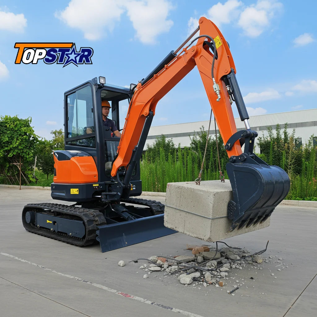 Multifunctional Mini Excavator 0.8-1 Ton Tiny Digger for Indoor Construction Narrow Space Soil Moving