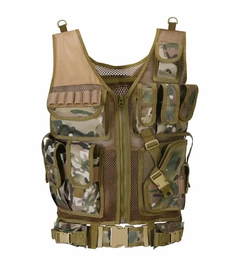 Tactical Vest Multi-Pocket Jungle Combat Body Armor Security Vests Hunting Outdoor CS Game Airsoft Army Training Swat Jacket