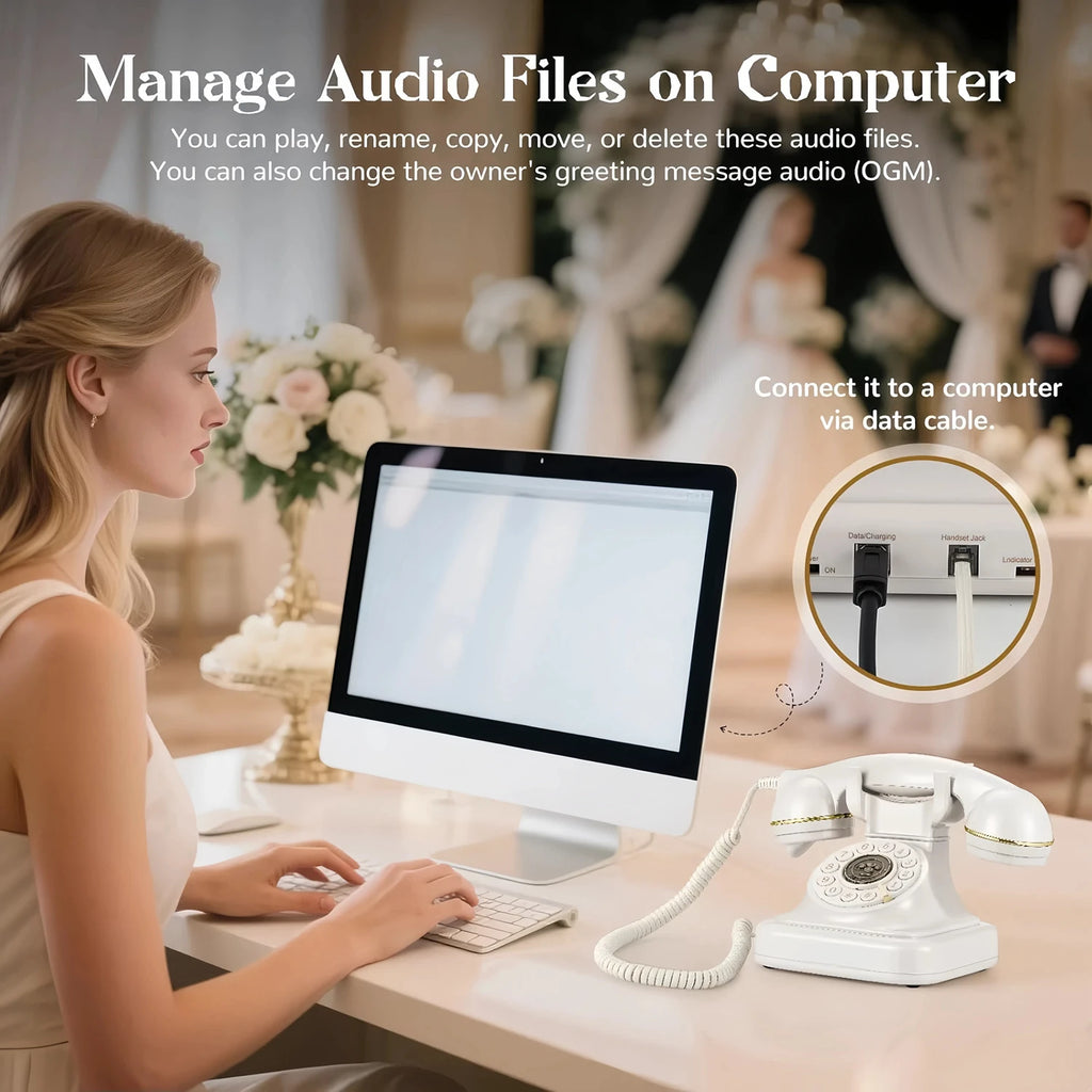 Audio Message Book Phone Wedding Guest Voice Blessing Message Book Banquet Voice Check-in Message Phone Birthday Party Celebrati