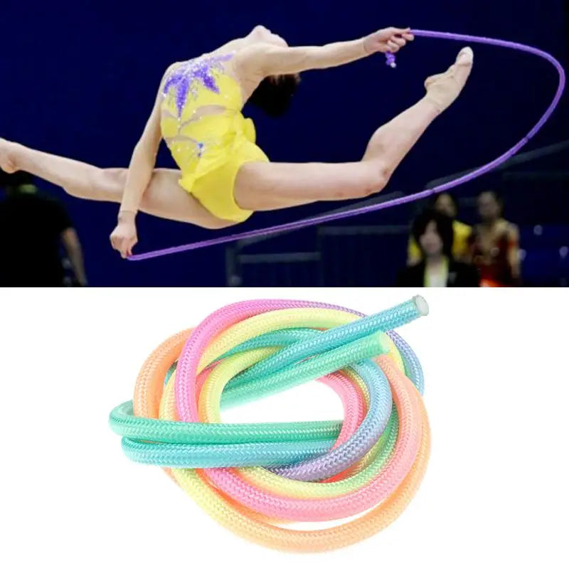 Gymnastics Arts Rope Jumping Rope Fitness Rainbow Color Sports Training Rope Rhythmic Gymnastics Rope Sport Tool