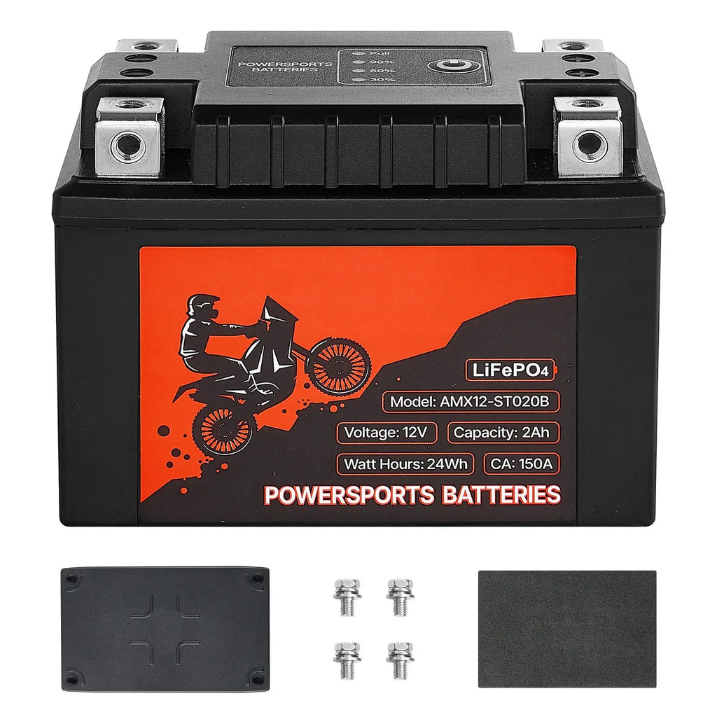 "12V####New####Lithium####Pre-Charged####2Ah####High-Performance####Maintenance-Free####Motorcycle####Battery"