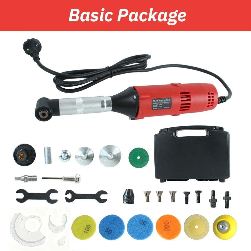 Tungfull 90-Degree Elbow Die Grinder Mold Polisher 550W Multi-Functiont Rotary Tool for Metal Grinding, Wood Carving, Polishing