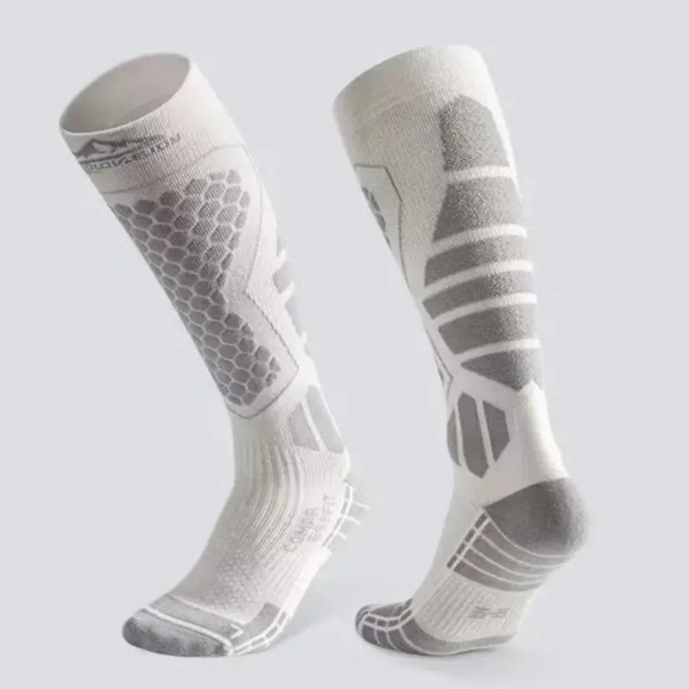 New Thickened Ski Socks Breathable Thermal Knee High Socks Moisture-wicking Anti-slip Snowboard Stockings for Winter Sports