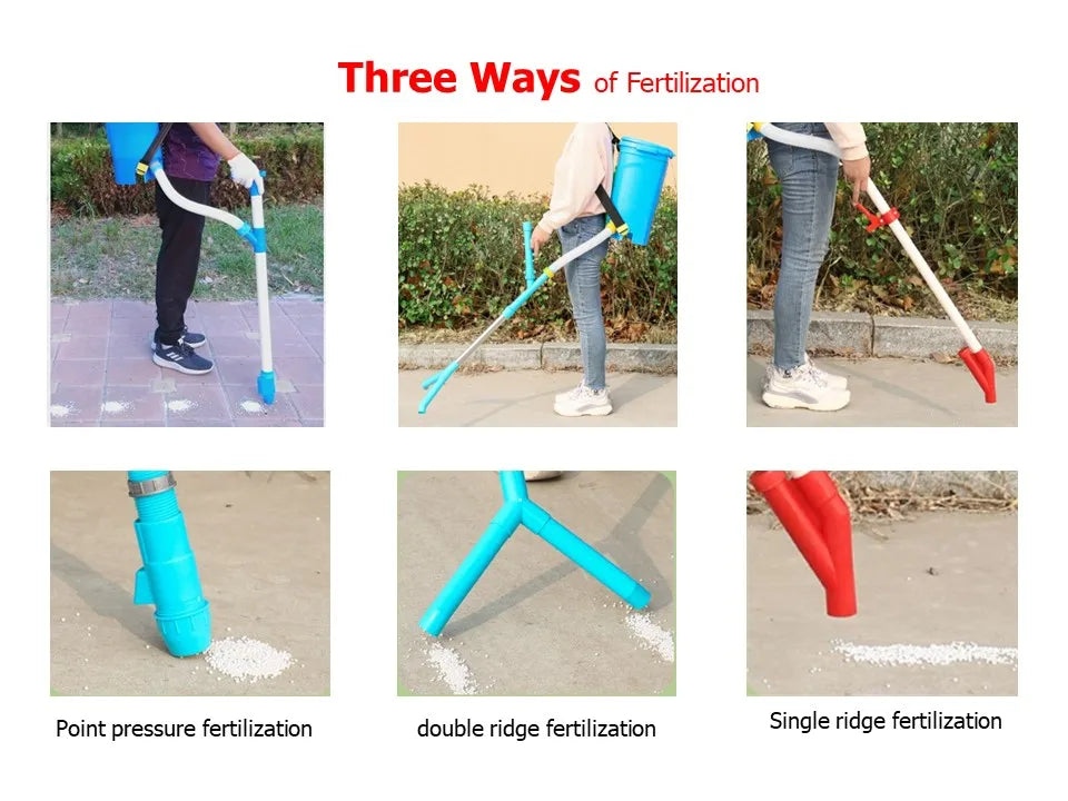 Manual Fertilizer Spreader / Garden Hand Tools One Touch Fertilizer Spraying Applicator