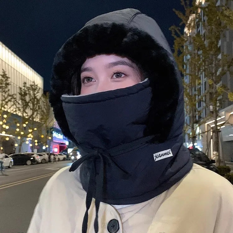 Winter Down Hat With Hood Unisex Thickened Warm Windproof And Waterproof Cap For Men Women Outdoor Skiing Hiking