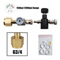 Sparking Water Maker Cylinder CO2 Filling Station, Carbon Dioxide Tank Refill Adapter Connector W21.8-14 or G3/4 or CGA320