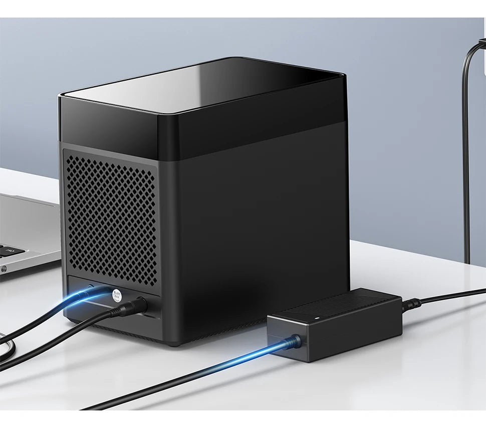 ORICO 5 Bay 3.5" SATA Hard Drive Enclosure HDD Docking Station USB 3.0 Type C External HD Case 90TB Storage Expansion 12V/6.5A