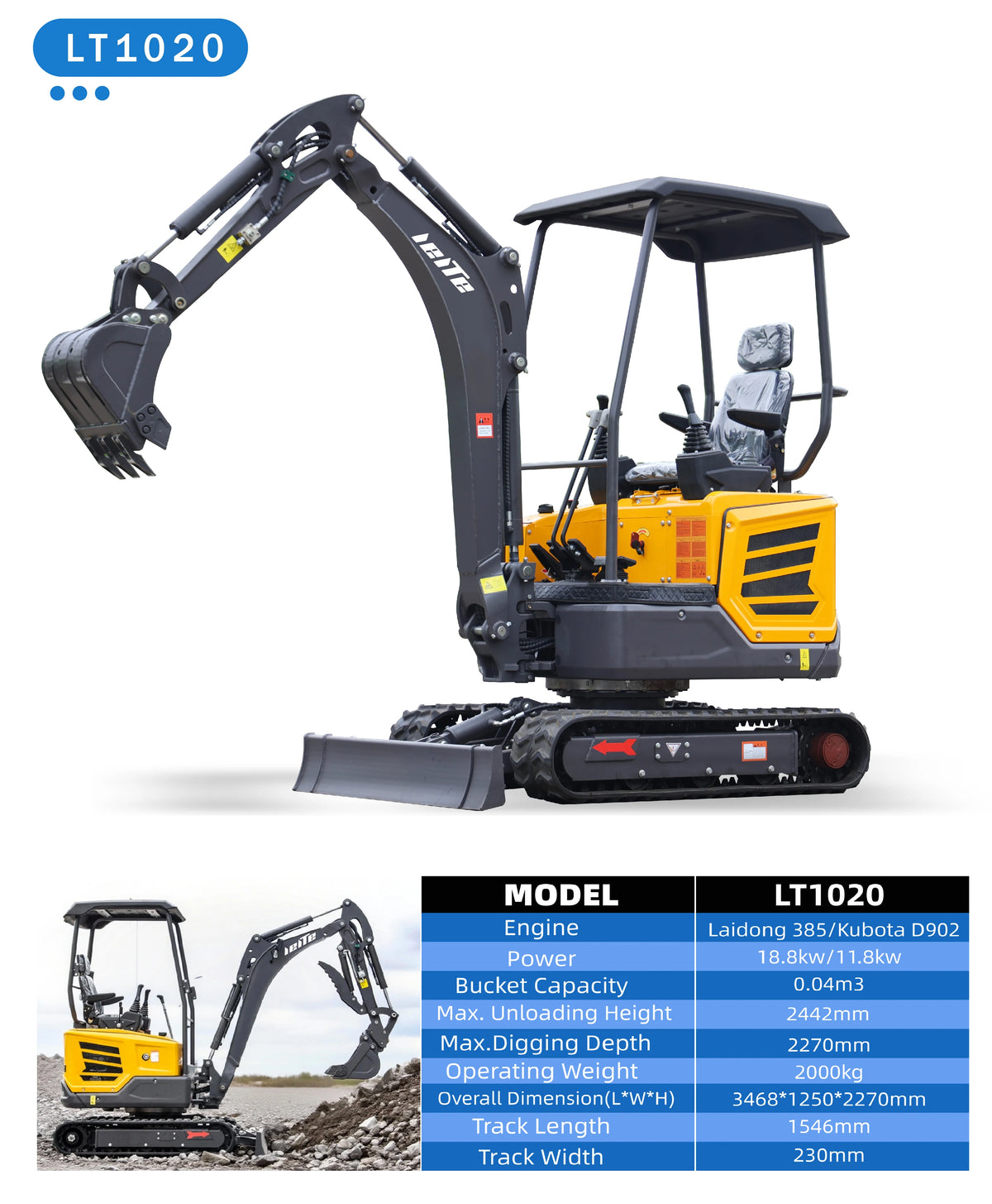 Mini Excavator 1.8 Ton Farm Excavator Mini Crawler Digger EPA Home Use Customized Small Excavator for Sale