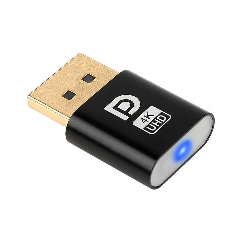 4K Displayport Dummy Plug DP Virtual Adapter Headless Ghost Emulator for PC Graphics CardIdeal for Remote Desktop or Mining