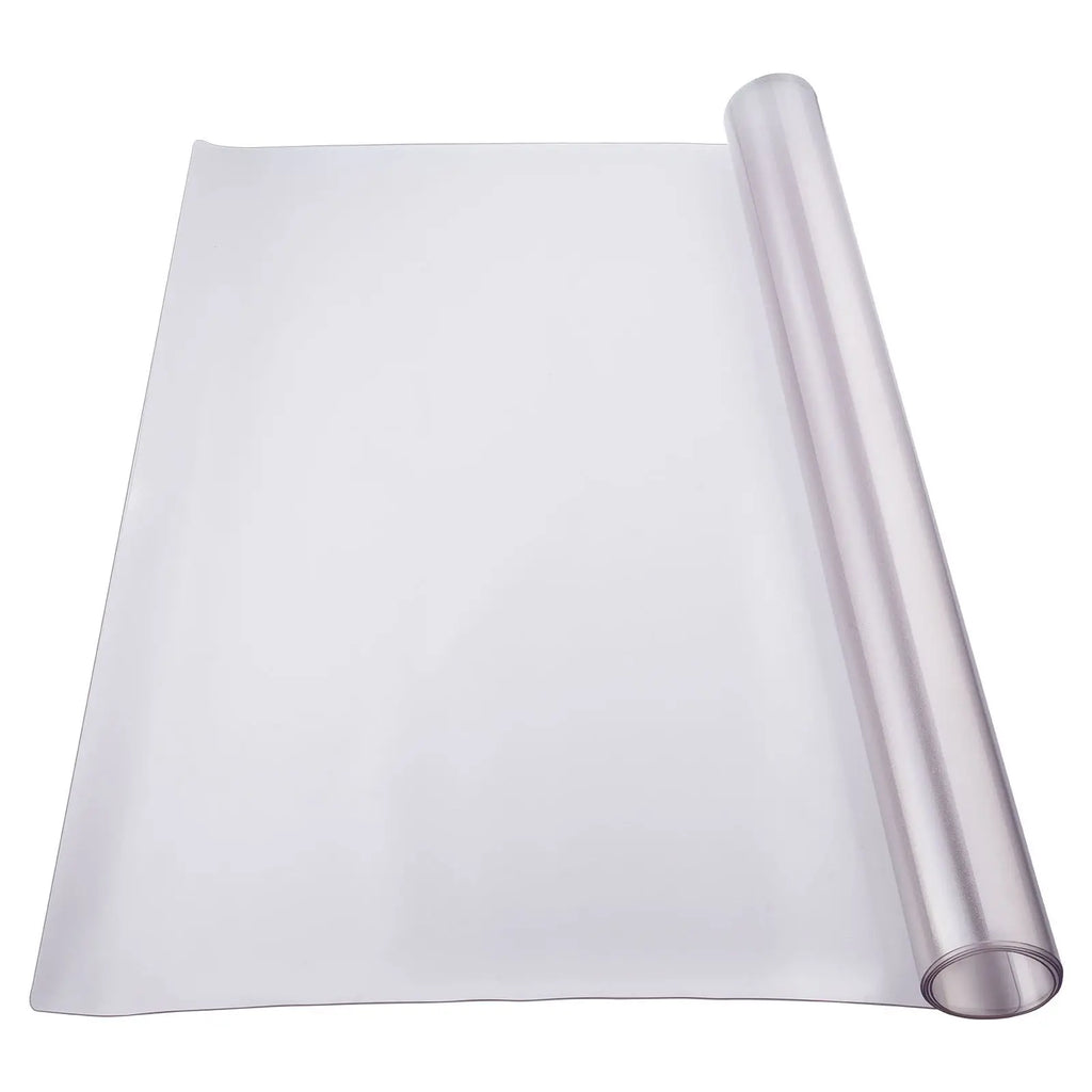 24 X 48 Inch Frosted PVC Desk Mat 1.5 mm Thick Plastic Table Cover Waterproof Easy Cleaning Rectangular Table Protector