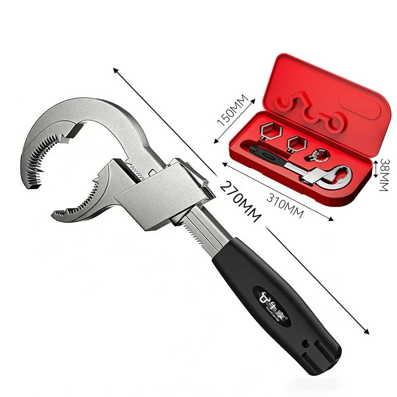 Universal Adjustable Wrench - Perfect for Faucet & Sink Repairs, Bathroom Maintenance, and Pipe Work