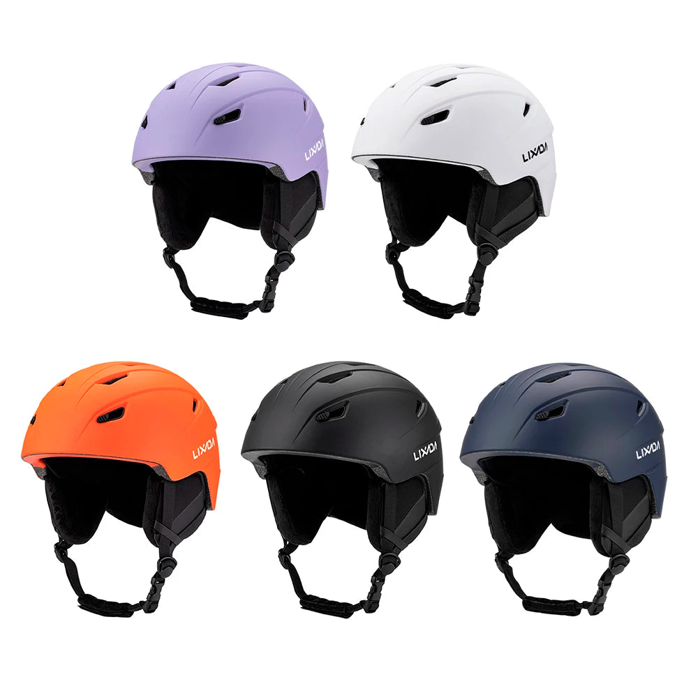 LIXADA Integrated Warm Ski Helmet Adjustable Lightweight Comfortable Snowboard Helmet for Winter Warmer Helmet