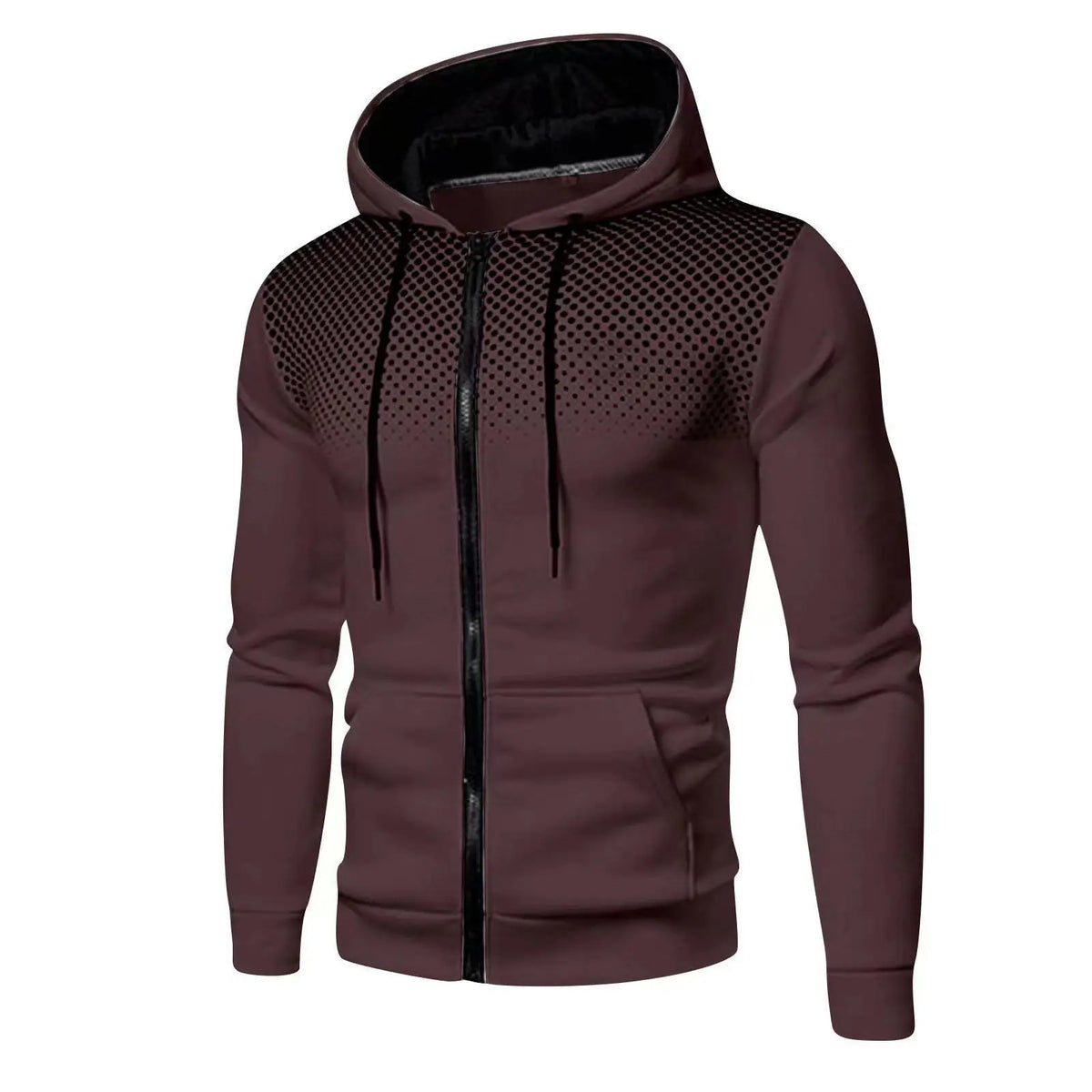 2023 Autumn and Winter New European and American Solid Color Fleece Sweater Pants Men's Casual Zipper Sports Hat Set