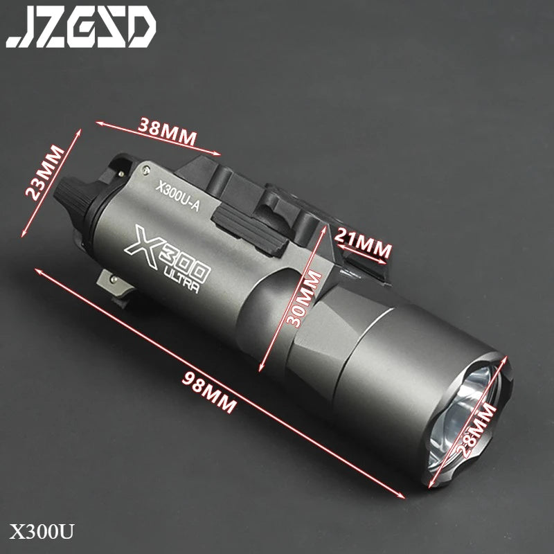 Tactical Gear SF X300U X300 Hanging Flashlight for Gloc G17 G19 Airsoft Hunting Scout Light Fit 20MM Rail Pistol Light